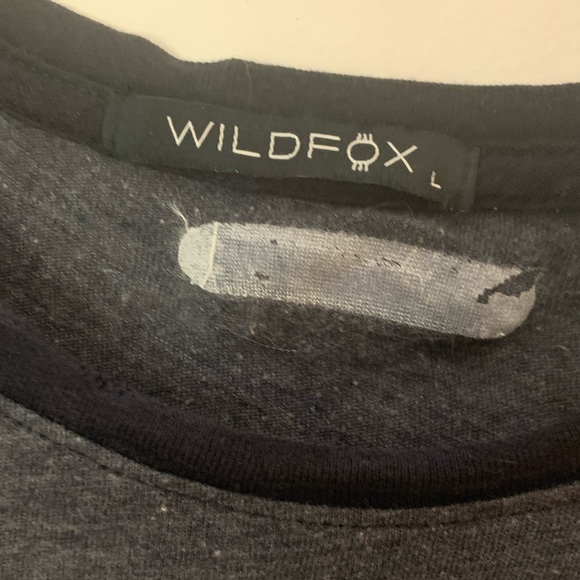 Wildfox Dark Grey Faded Oversized Tee With Roses - Picture 5 of 7